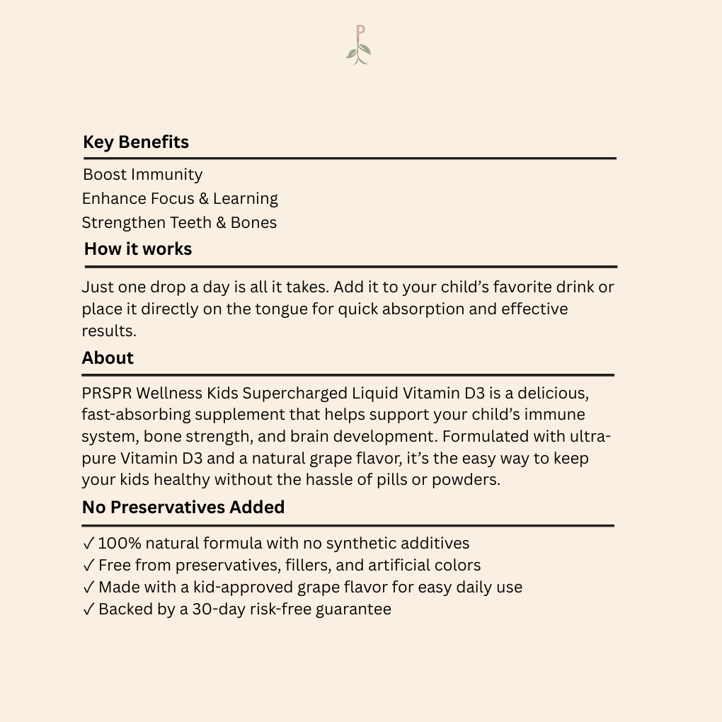 Children’s liquid vitamin D3