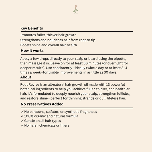 Root revive hair growth oil