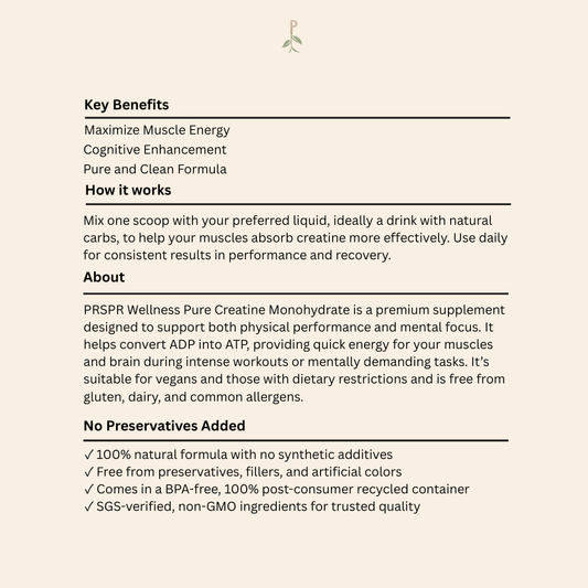 Pure Creatine Monohydrate