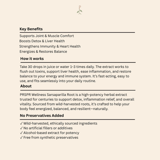 Sarsaparilla - Natures Iron