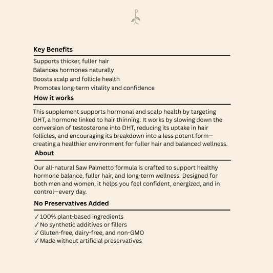 Saw palmetto (DHT Blocker)