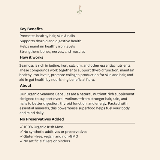 Seamoss Capsules: Irish Moss Superfood