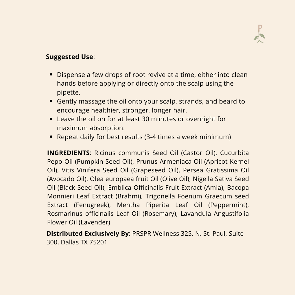 Root Revive Hair Growth Oil — Supplement Facts