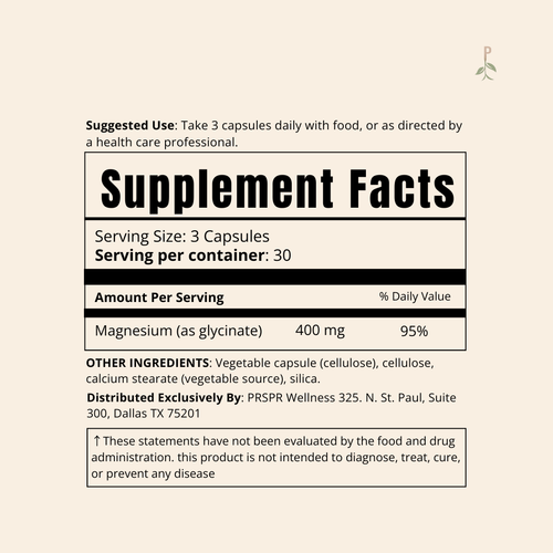 Magnesium Glycinate — Supplement Facts