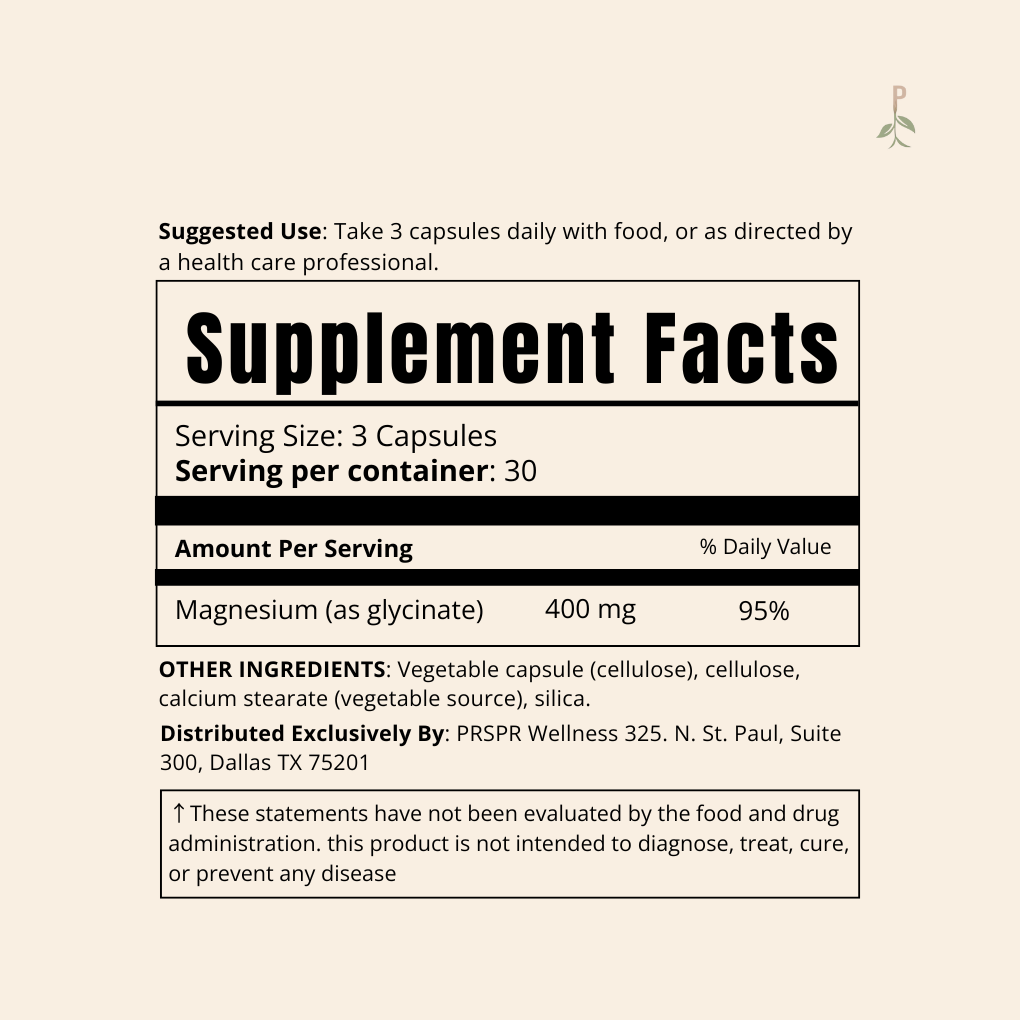 Magnesium Glycinate — Supplement Facts