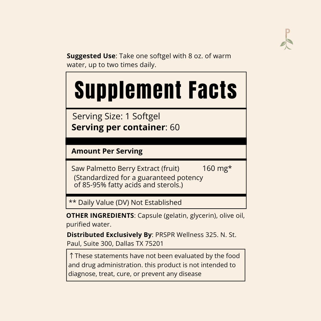 Saw Palmetto — Supplement Facts