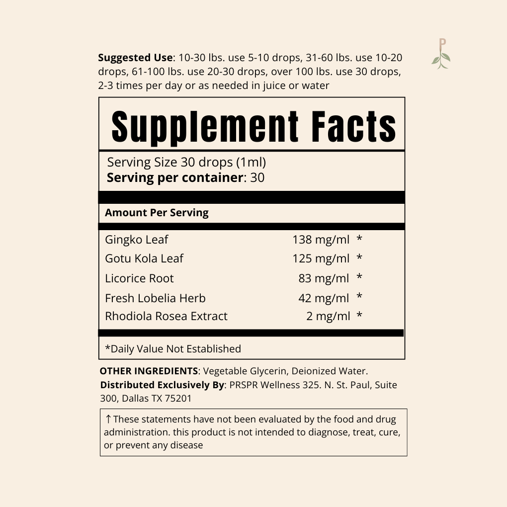 Attention Plus — Supplement Facts
