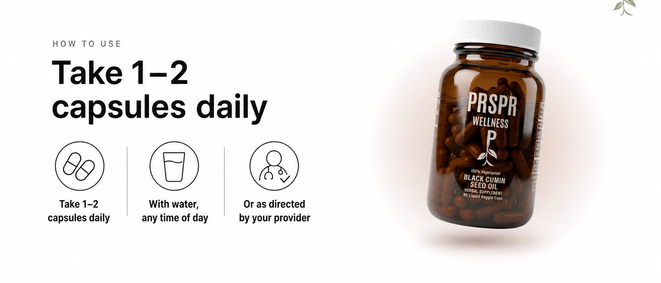 How to Use — Black Seed oil (90 Cap)