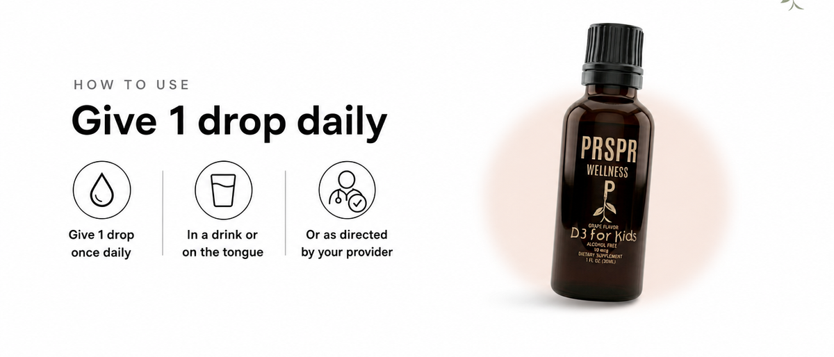 How to Use — Children’s Liquid Vitamin D3