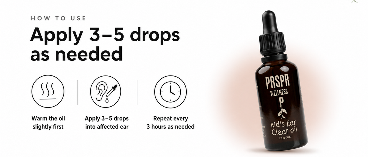 How to Use — Kids Ear Clear Oil