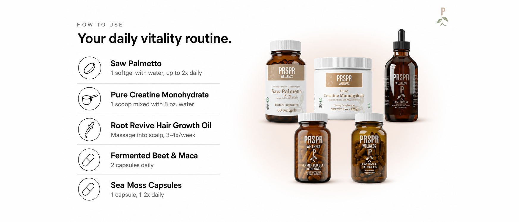 How to Use — Men's Vitality Bundle