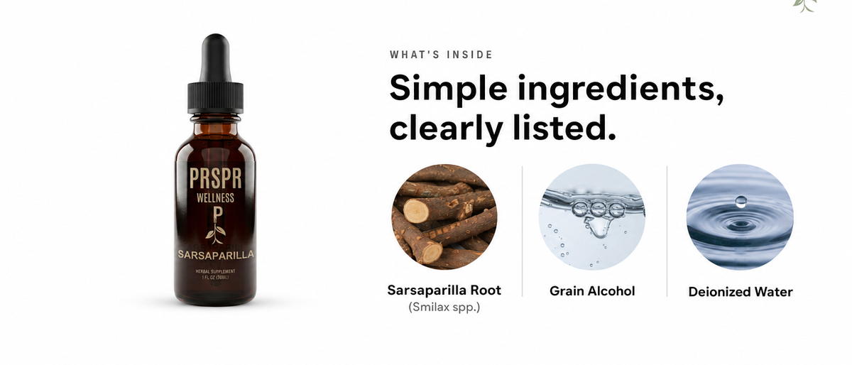 What's Inside — Sarsaparilla - Natures Iron