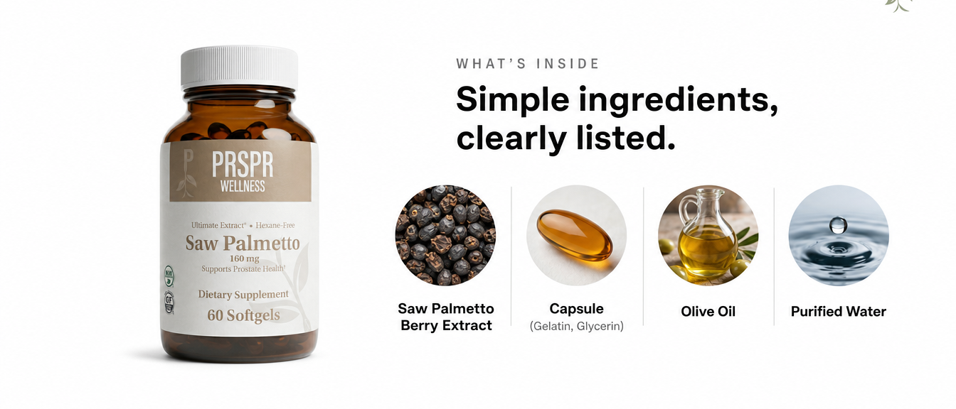 What's Inside — Saw palmetto (DHT Blocker)